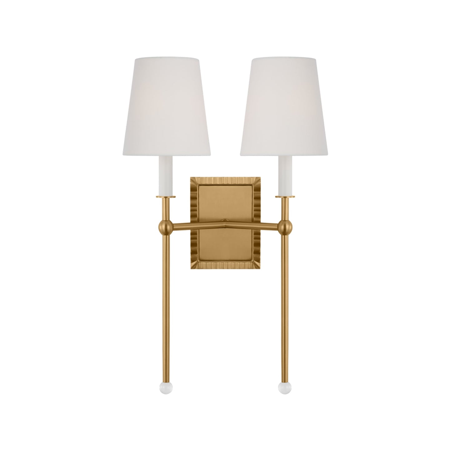 Baxley Bath Wall Light in Burnished Brass (20.88-Inch/2-Light).