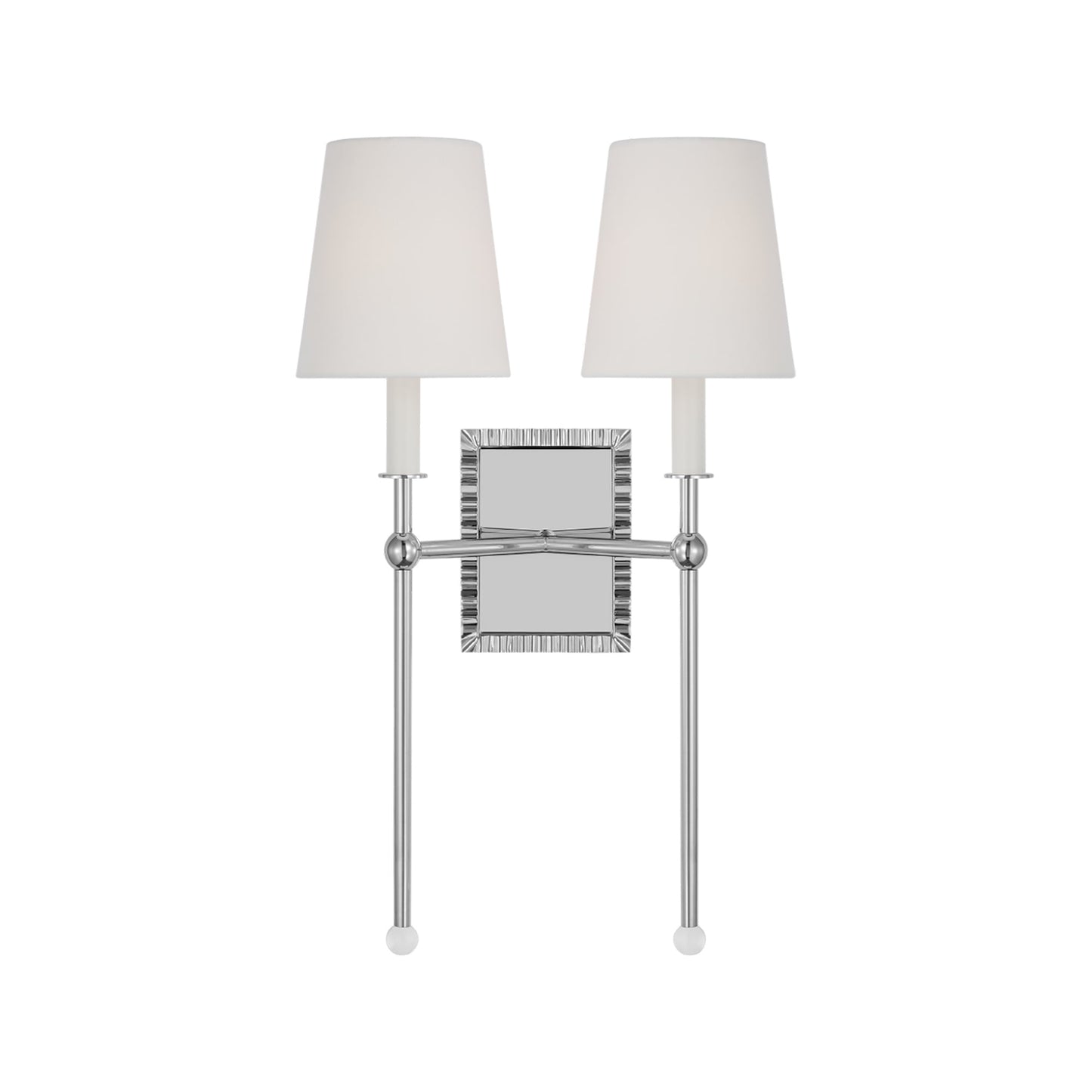 Baxley Bath Wall Light in Polished Nickel (20.88-Inch/2-Light).