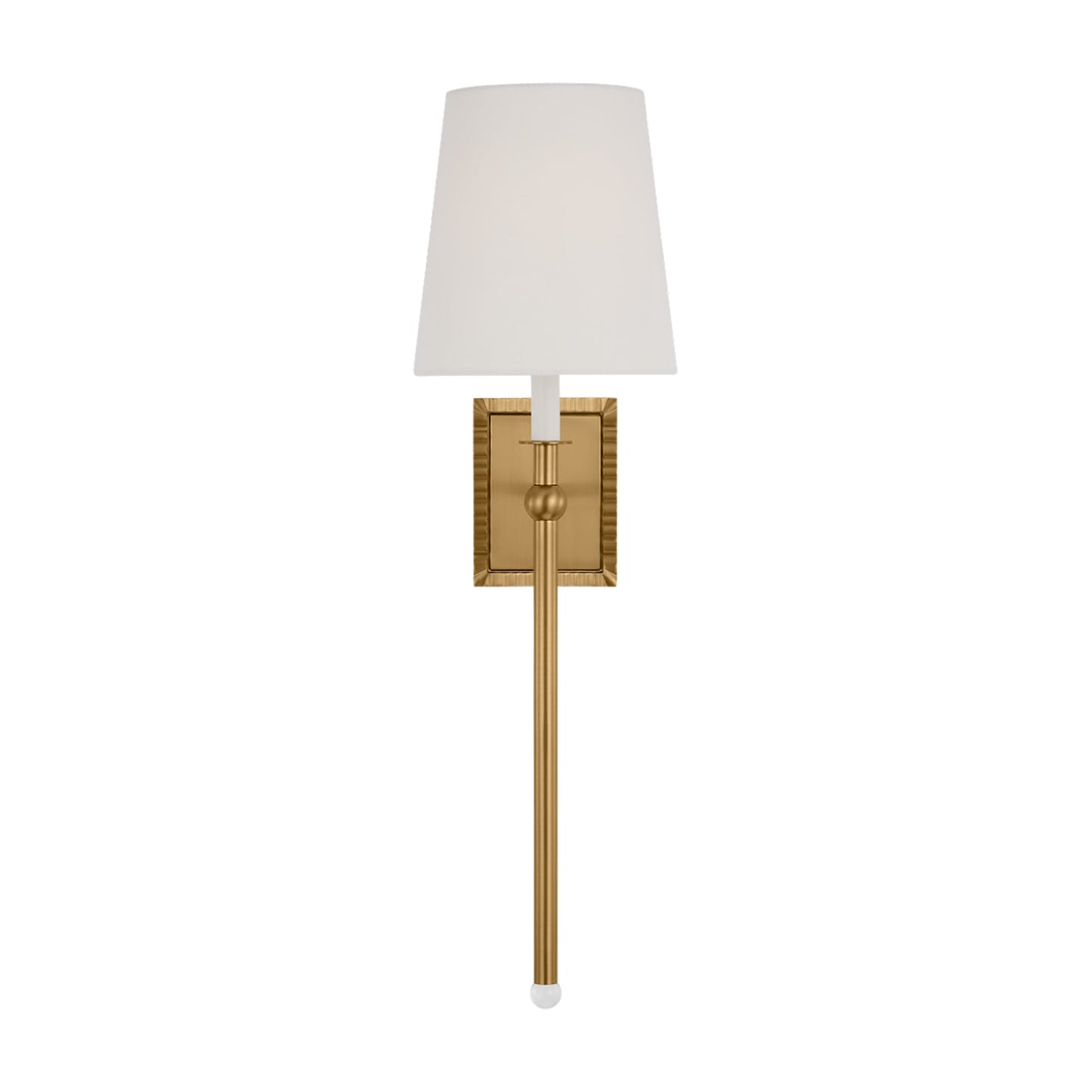 Baxley Bath Wall Light in Burnished Brass (28.5-Inch/1-Light).