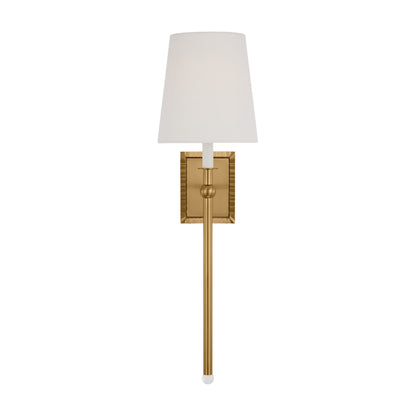 Baxley Bath Wall Light in Burnished Brass (28.5-Inch/1-Light).
