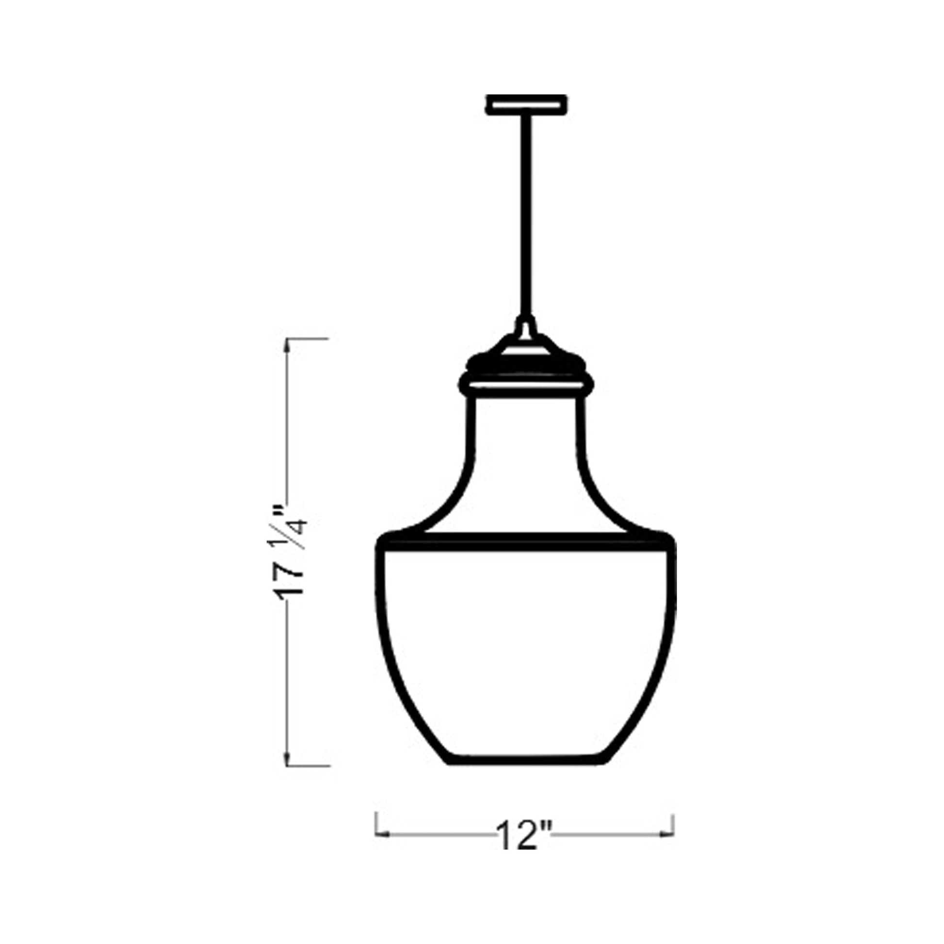 Baylor Pendant Light - line drawing.