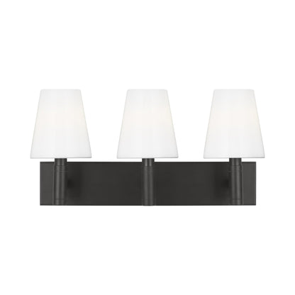 Beckham Bath Vanity Light in Aged Iron (3-Light).