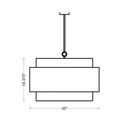 Belaro Pendant Light - line drawing.