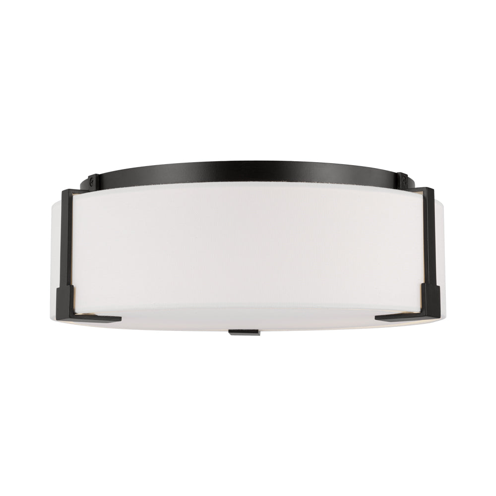 Bergen Flush Mount Ceiling Light in Aged Iron.