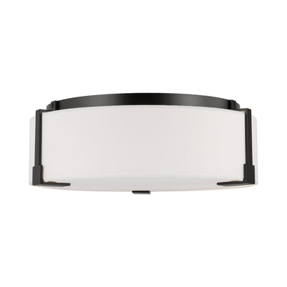 Bergen Flush Mount Ceiling Light in Aged Iron.