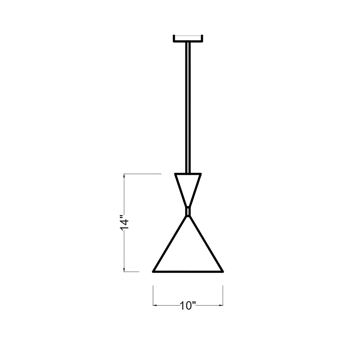 Bodhi LED Pendant Light - line drawing.