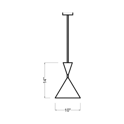 Bodhi LED Pendant Light - line drawing.