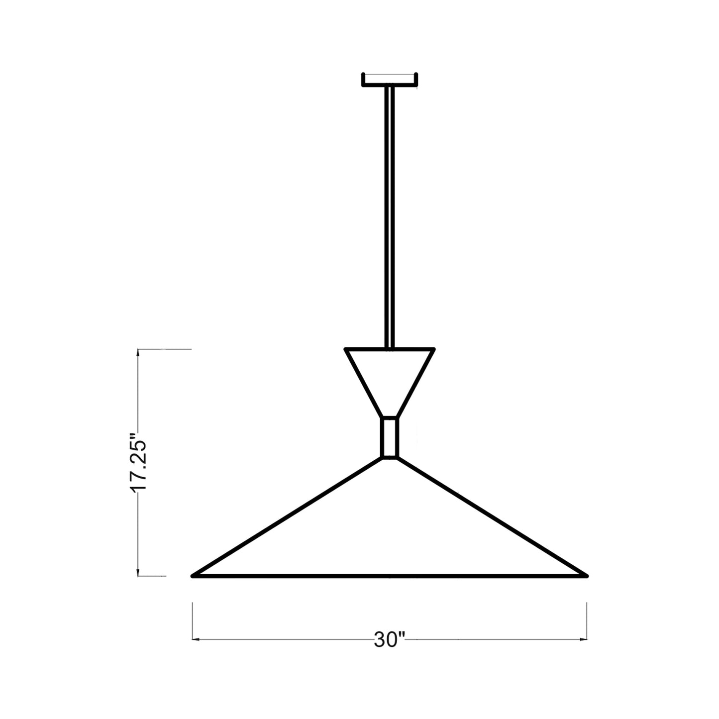 Bodhi LED Pendant Light - line drawing.