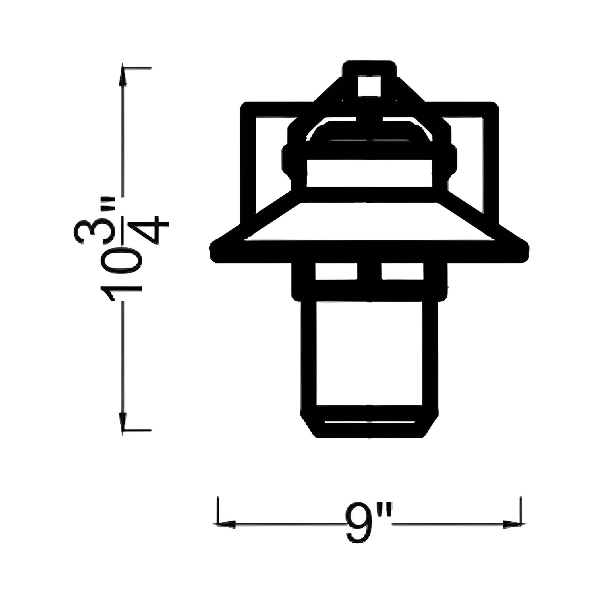 Boynton Outdoor Wall Light - line drawing.