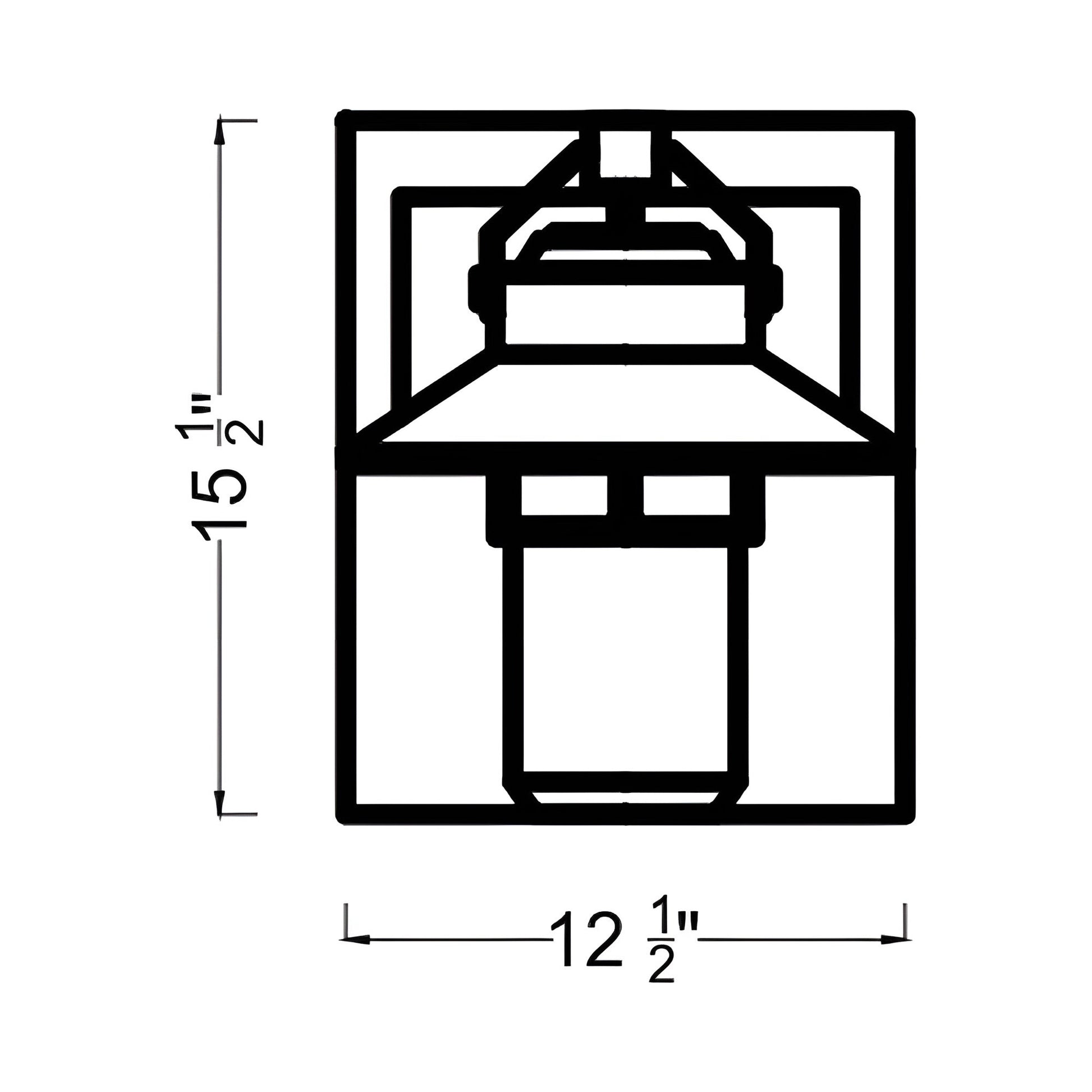 Boynton Outdoor Wall Light - line drawing.