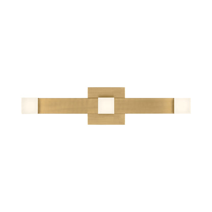 Brander LED Bath Vanity Light in Satin Brass (3-Light).