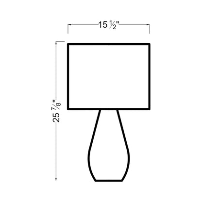 Breccia Table Lamp - line drawing.