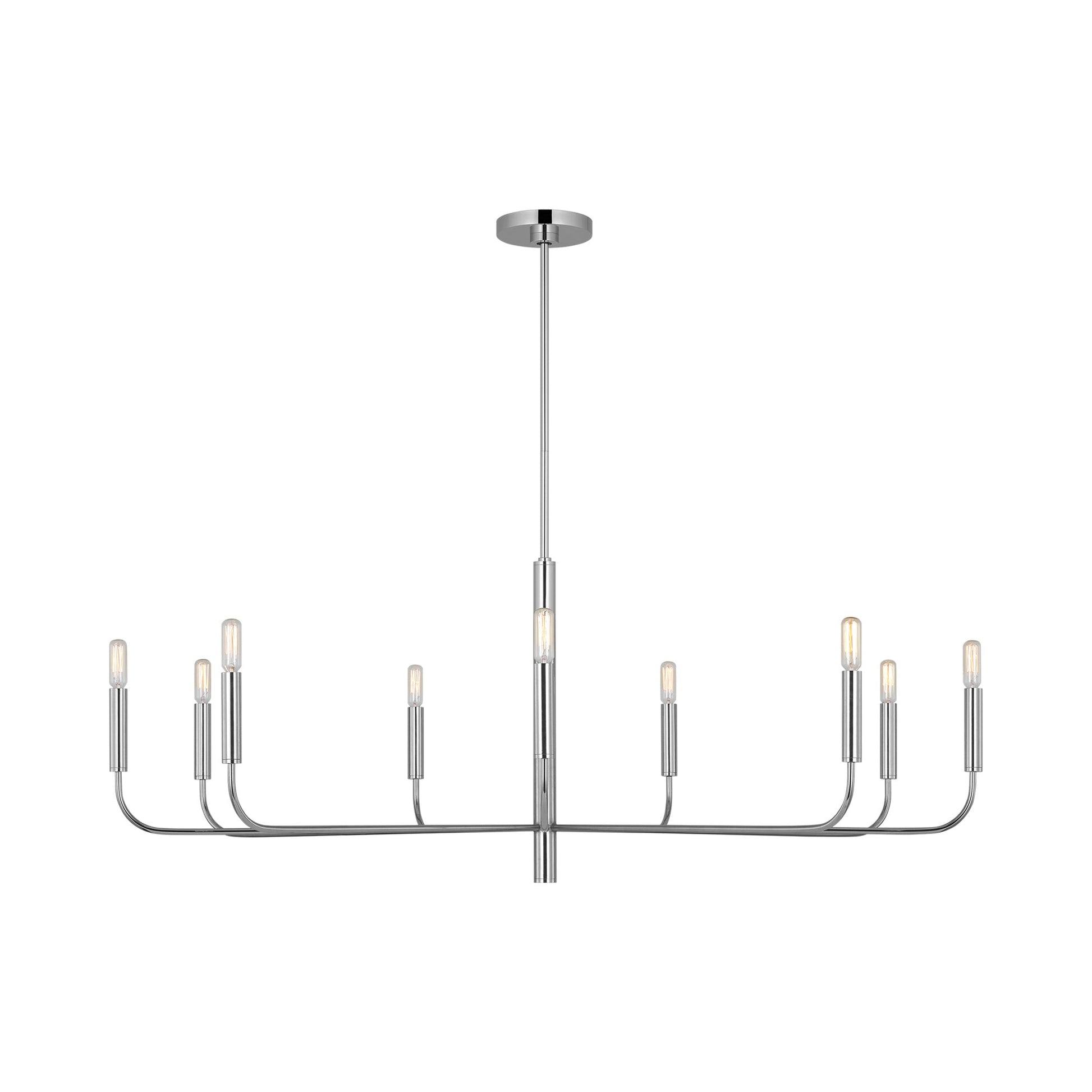 Brianna Chandelier in Polished Nickel (Wide).