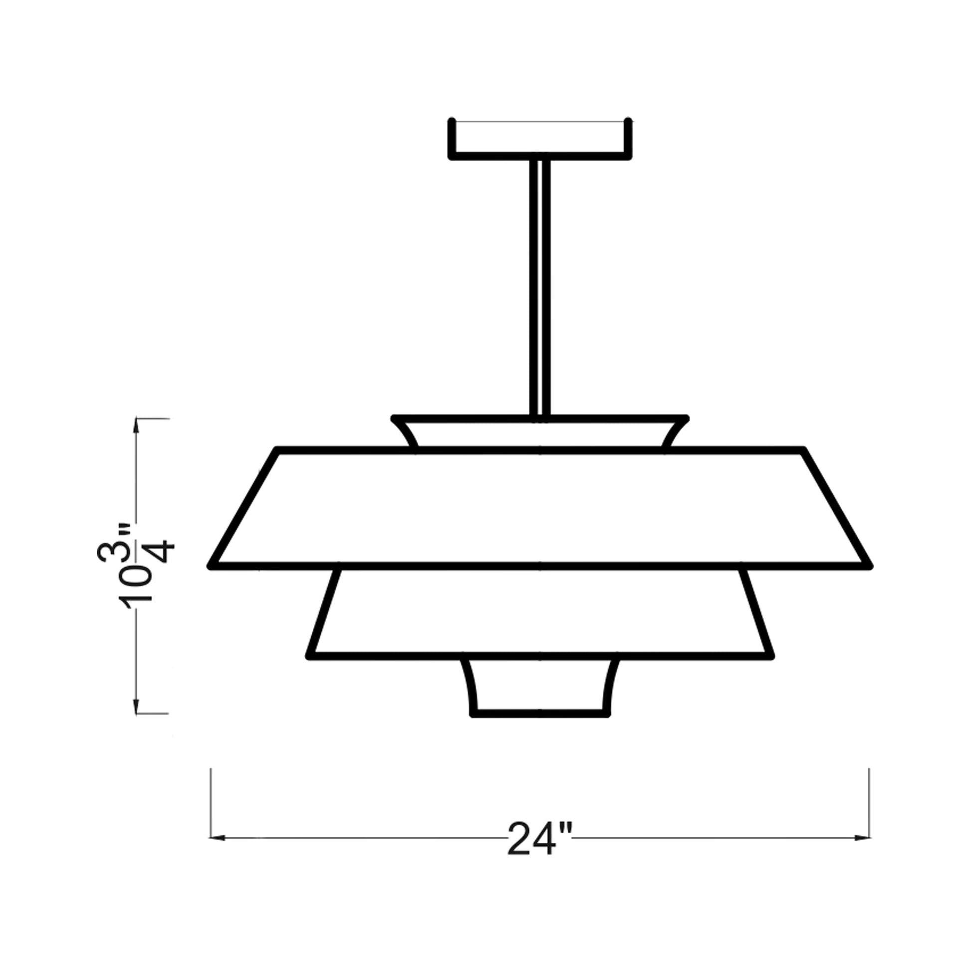 Brisbin Pendant Light - line drawing.