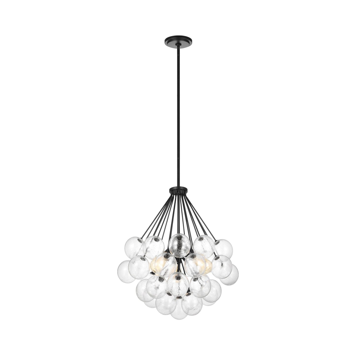 Bronzeville Multi Light Pendant Light in Midnight Black.