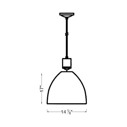 Brynne LED Pendant Light - line drawing.