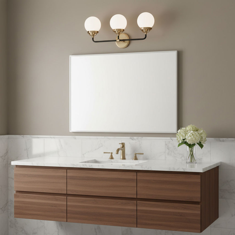 Cafe Bath Vanity Wall Light in bathroom.