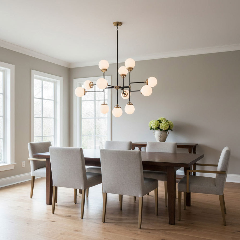 Cafe Chandelier in dining room.