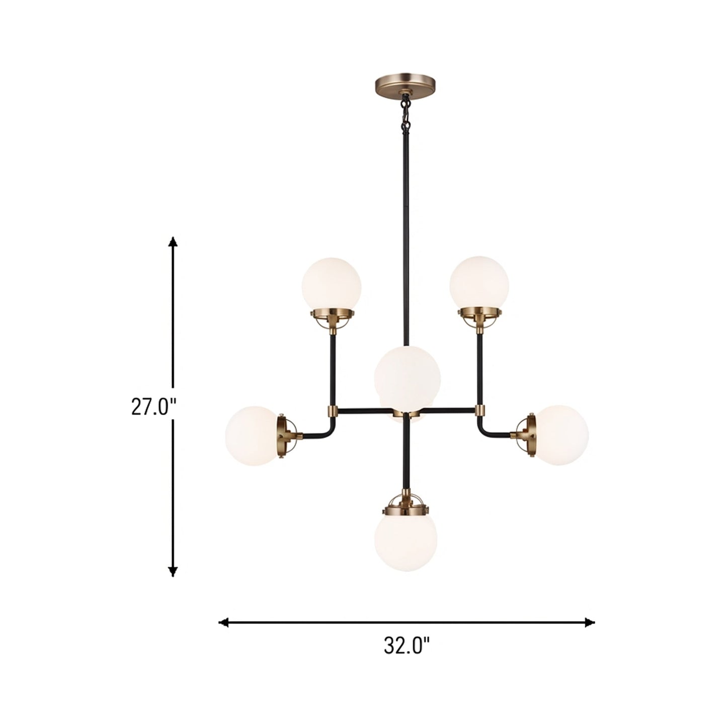 Cafe Chandelier - line drawing.