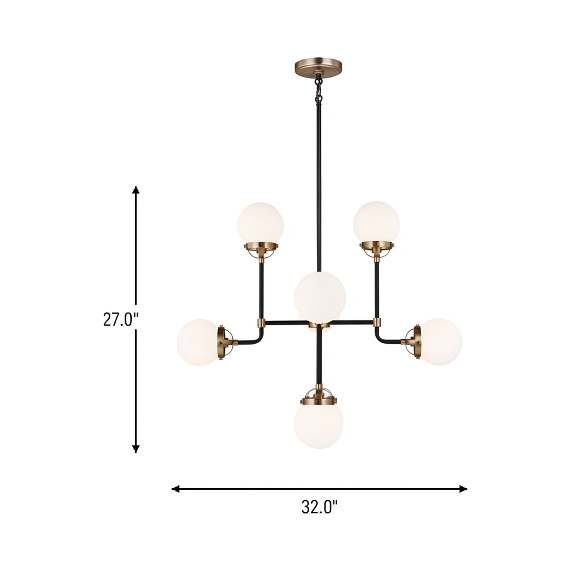 Cafe Chandelier - line drawing.