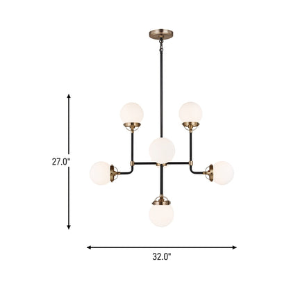Cafe Chandelier - line drawing.