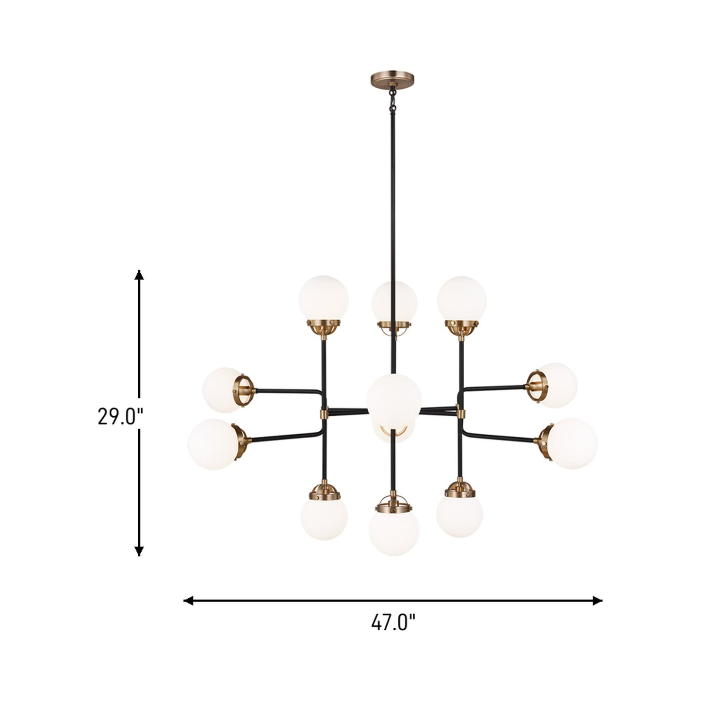 Cafe Chandelier - line drawing.