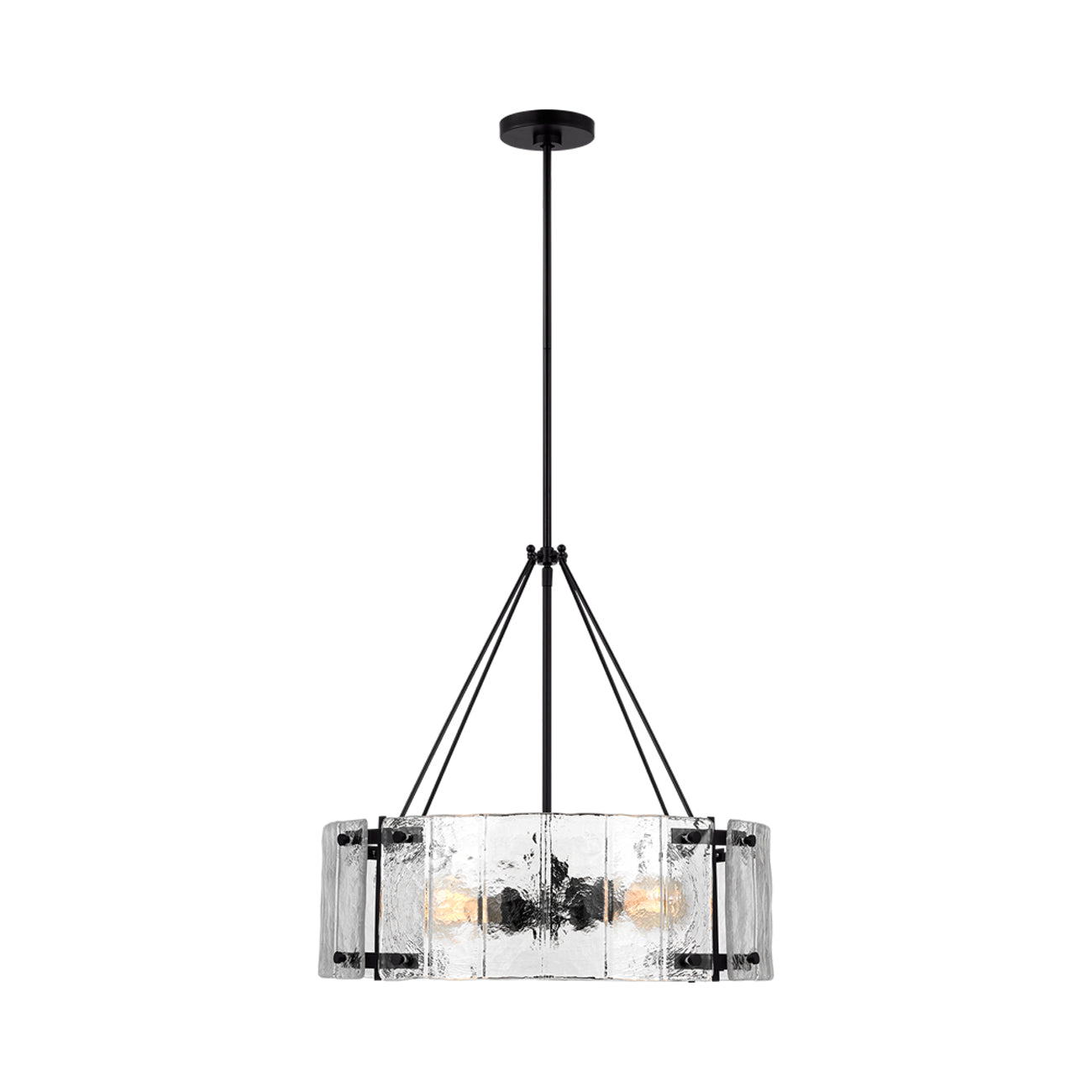 Calvert Chandelier in Aged Iron.