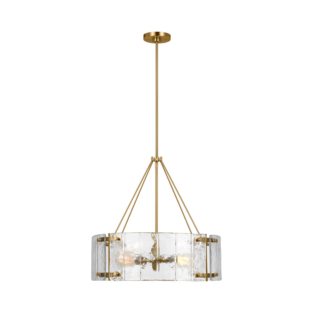 Calvert Chandelier in Burnished Brass.