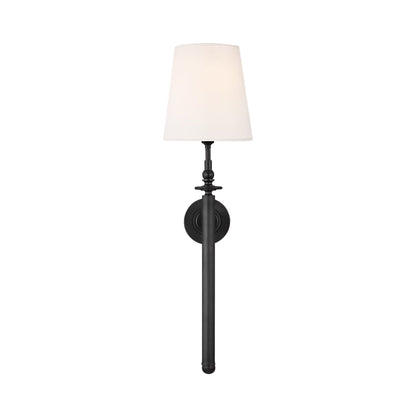 Capri Tall Wall Light in Aged Iron.