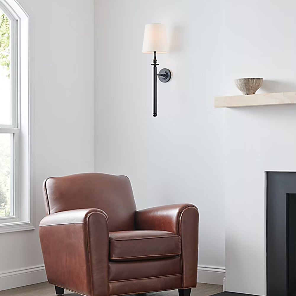 Capri Tall Wall Light in living room.