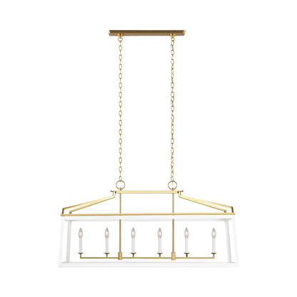 Carlow Linear Chandelier in Matte White.