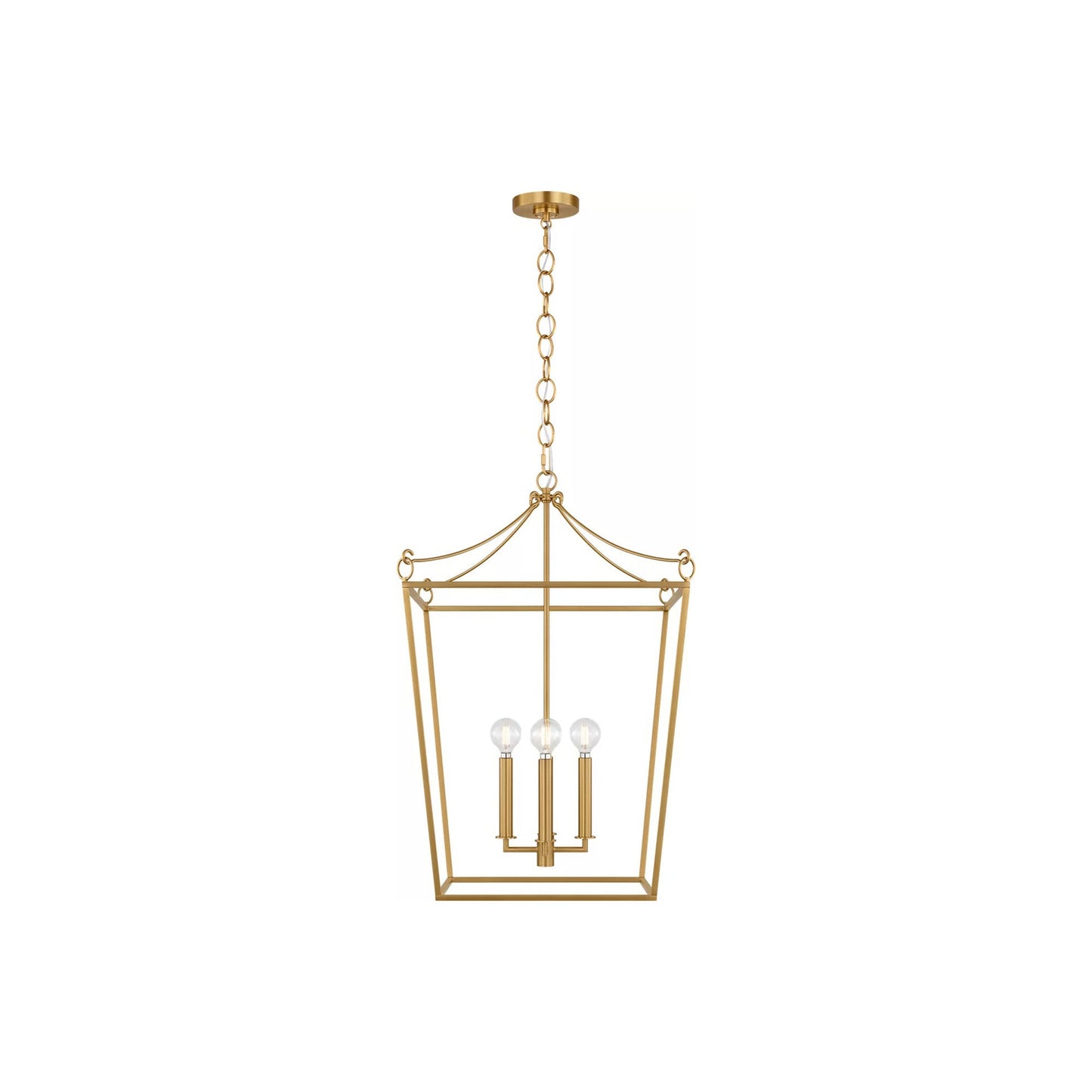Carlyle Pendant Light in Burnished Brass (13.75-Inch).