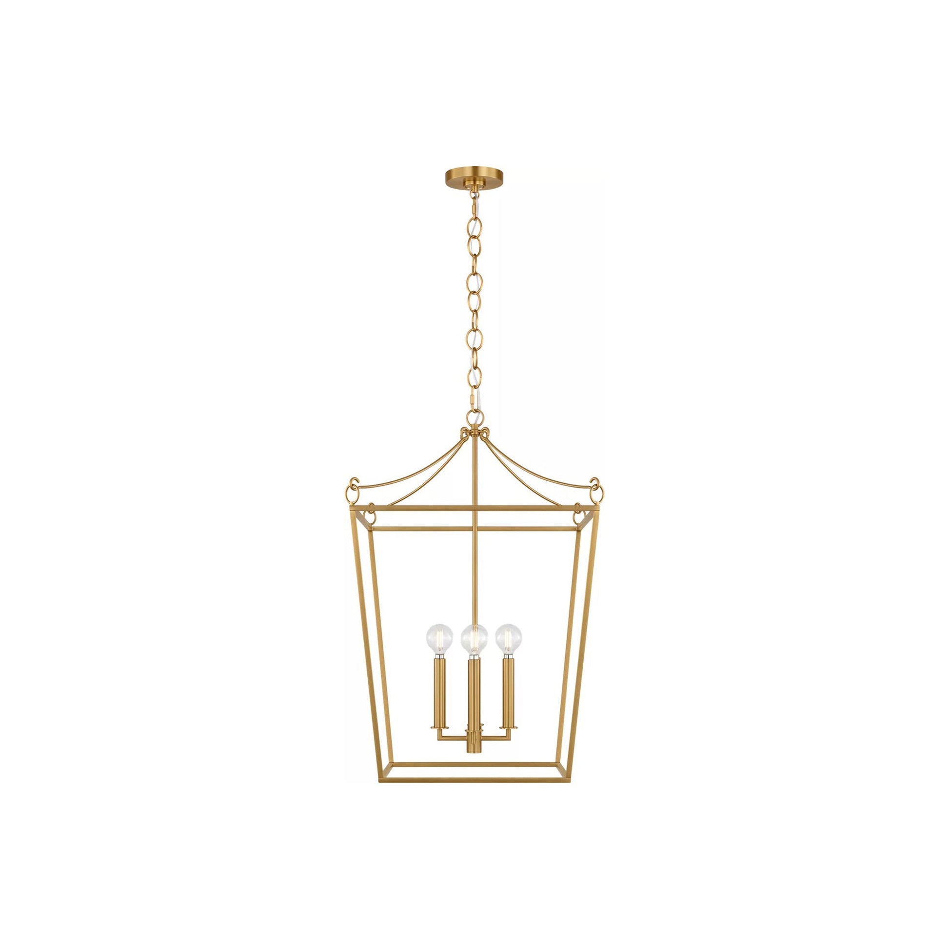 Carlyle Pendant Light in Burnished Brass (13.75-Inch).