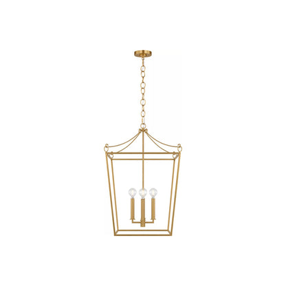 Carlyle Pendant Light in Burnished Brass (13.75-Inch).