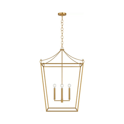 Carlyle Pendant Light in Burnished Brass (24.38-Inch).