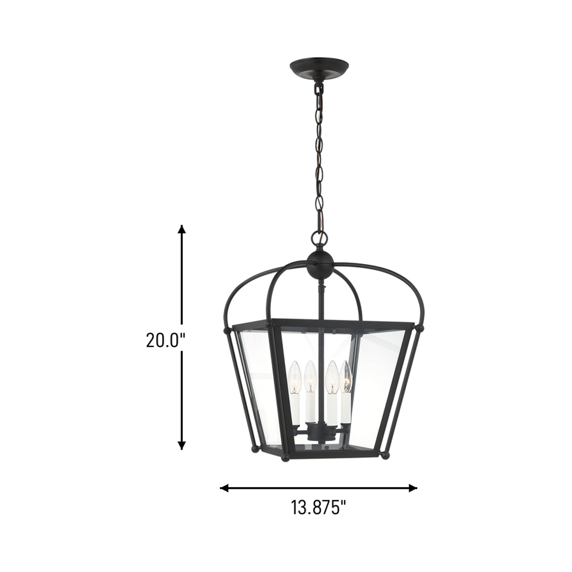 Charleston Pendant Light - line drawing.