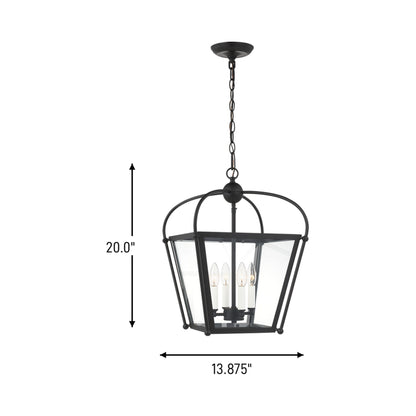 Charleston Pendant Light - line drawing.