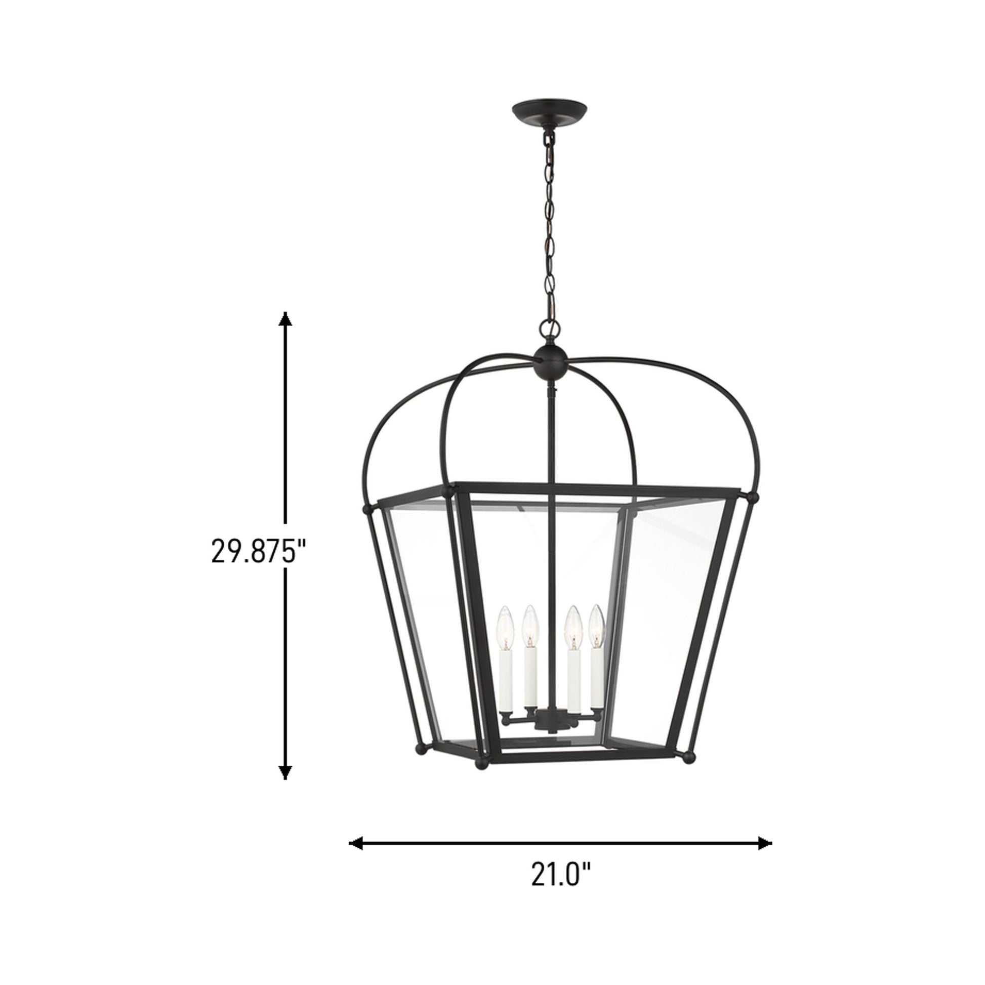 Charleston Pendant Light - line drawing.