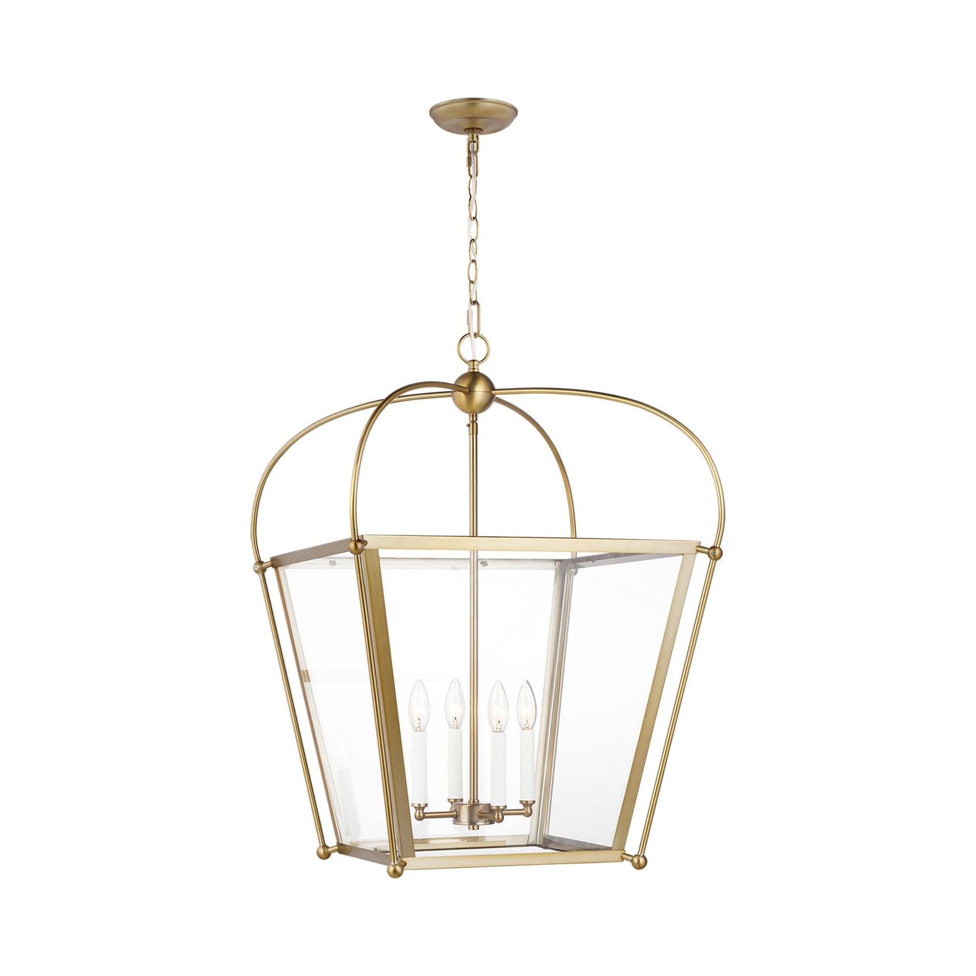 Charleston Pendant Light in Satin Brass (Medium).