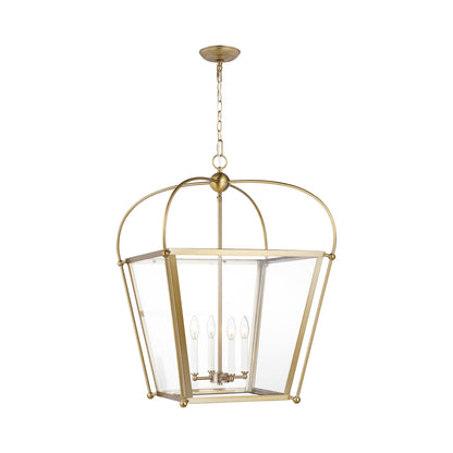 Charleston Pendant Light in Satin Brass (Medium).