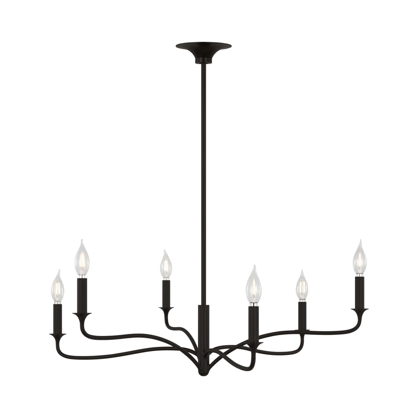 Chatsworth Chandelier in Aged Iron (6-Light).