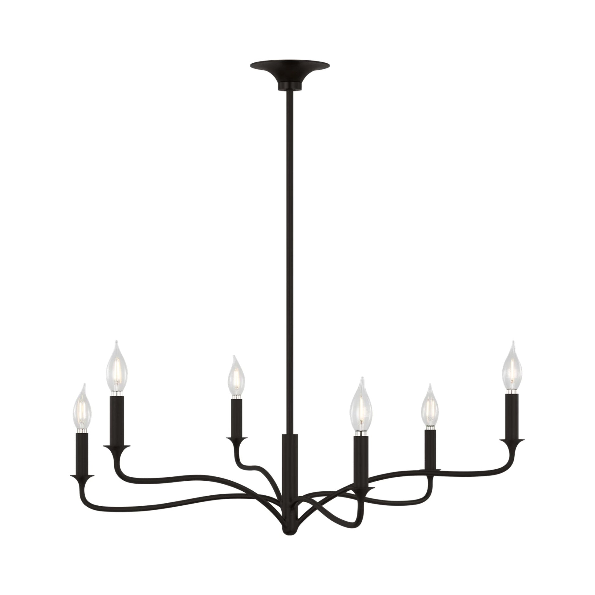Chatsworth Chandelier in Aged Iron (6-Light).