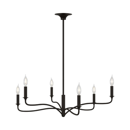 Chatsworth Chandelier in Aged Iron (6-Light).