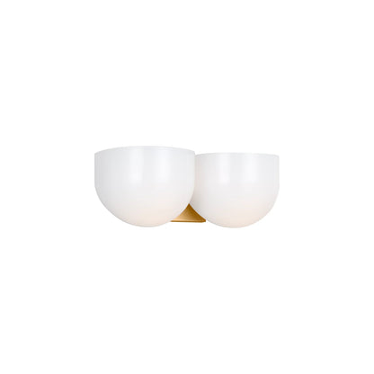 Cheverny Bath Vanity Light in Brushed Brass (2-Light).