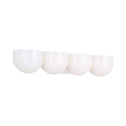 Cheverny Bath Vanity Light in Matte White (4-Light).