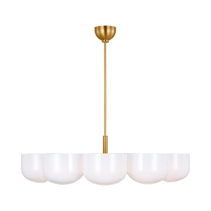 Cheverny Chandelier in Burnished Brass.