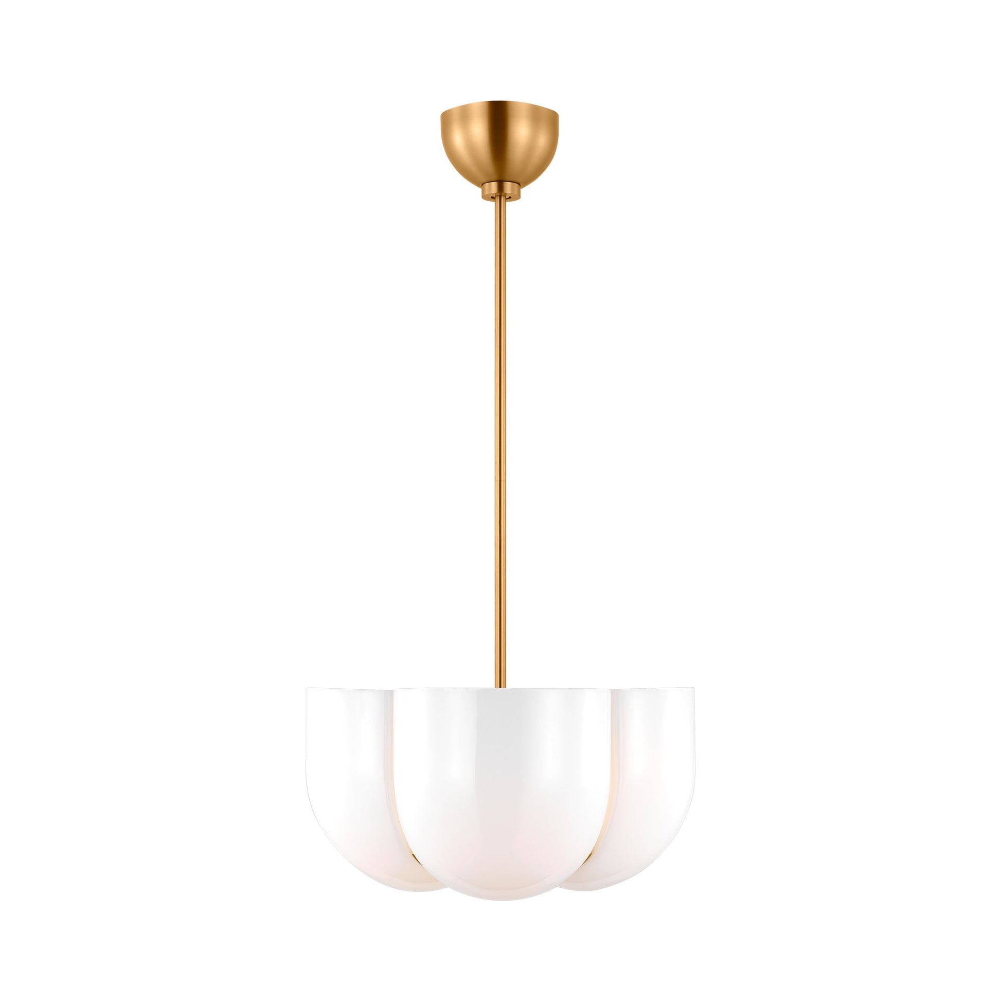 Cheverny Pendant Light in Burnished Brass.