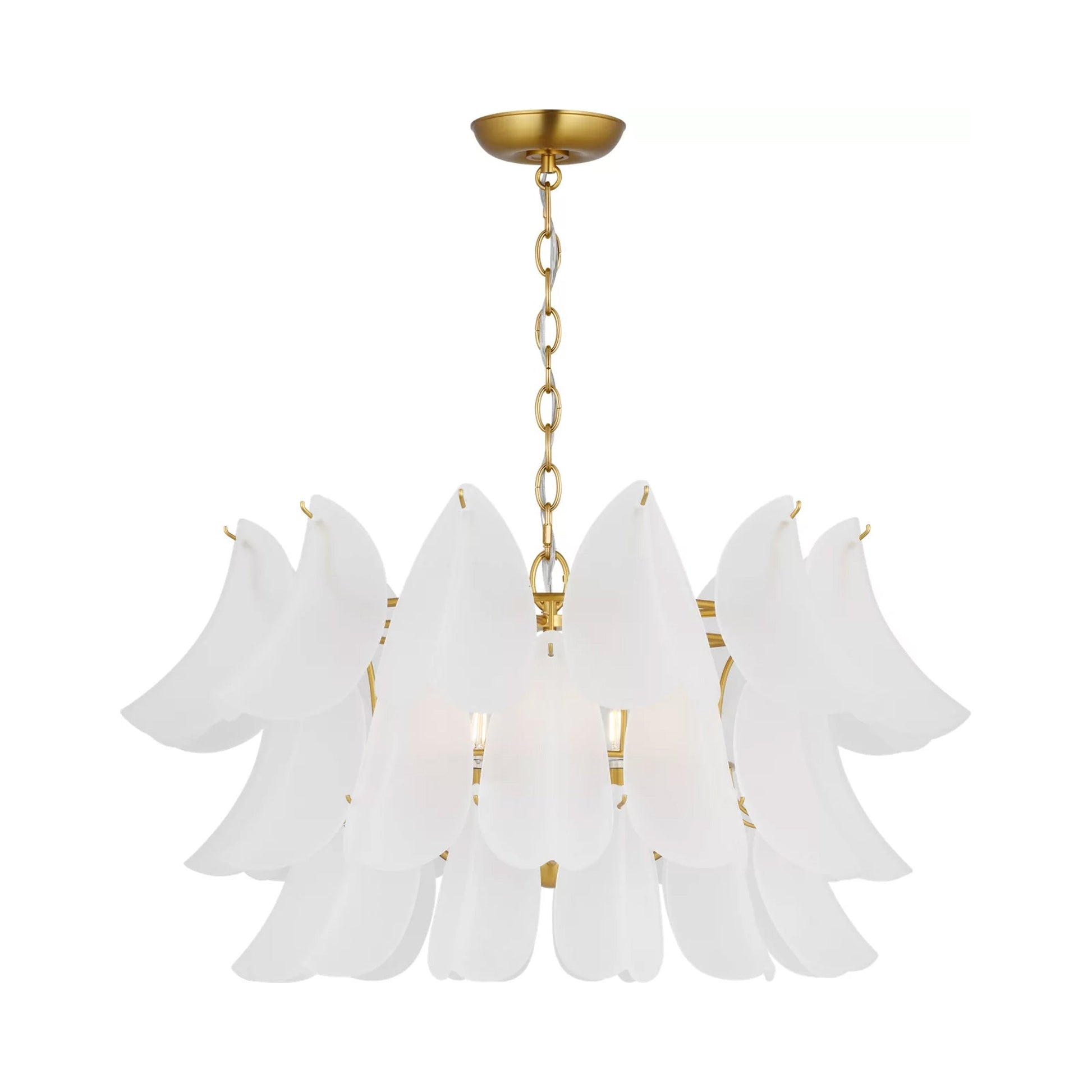 Chloe Chandelier in Burnished Brass.
