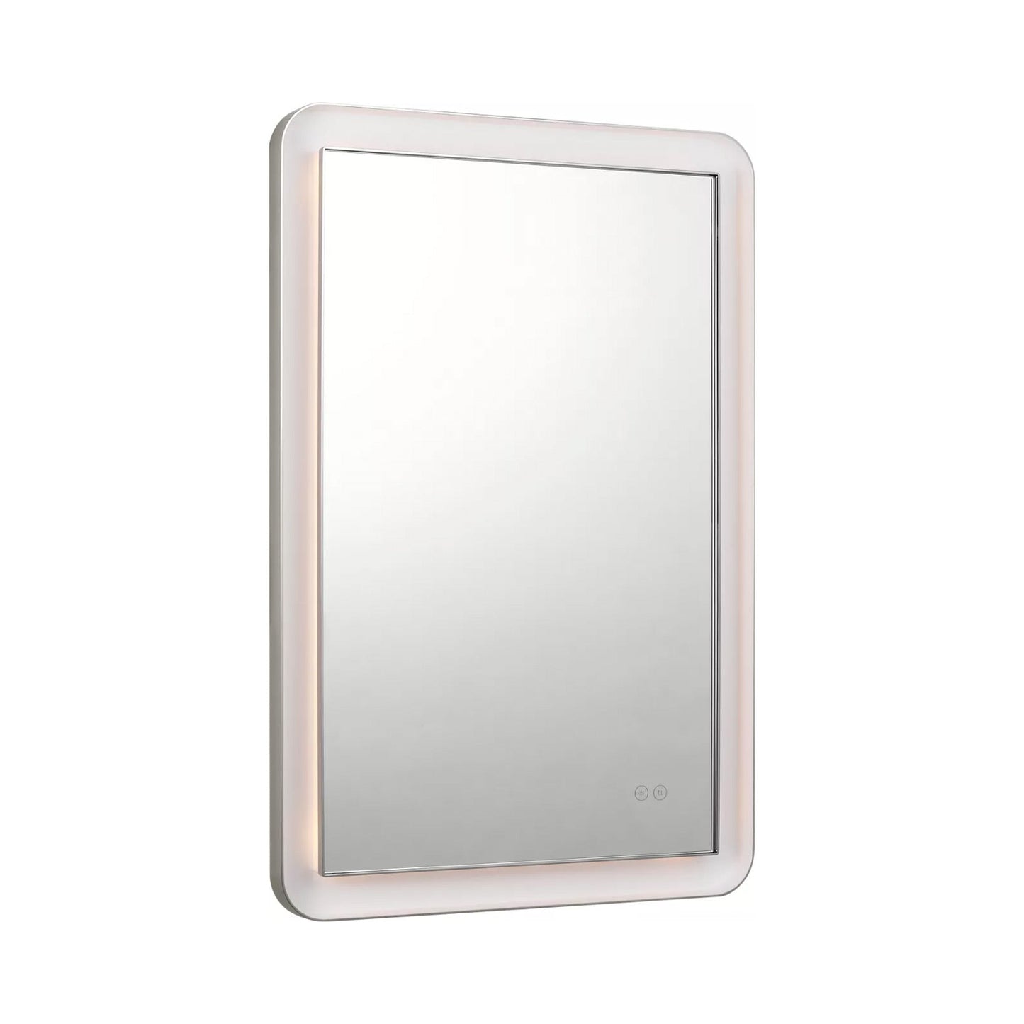 Chopin Rectangular LED Wall Mirror in Polished Nickel (36-Inch).