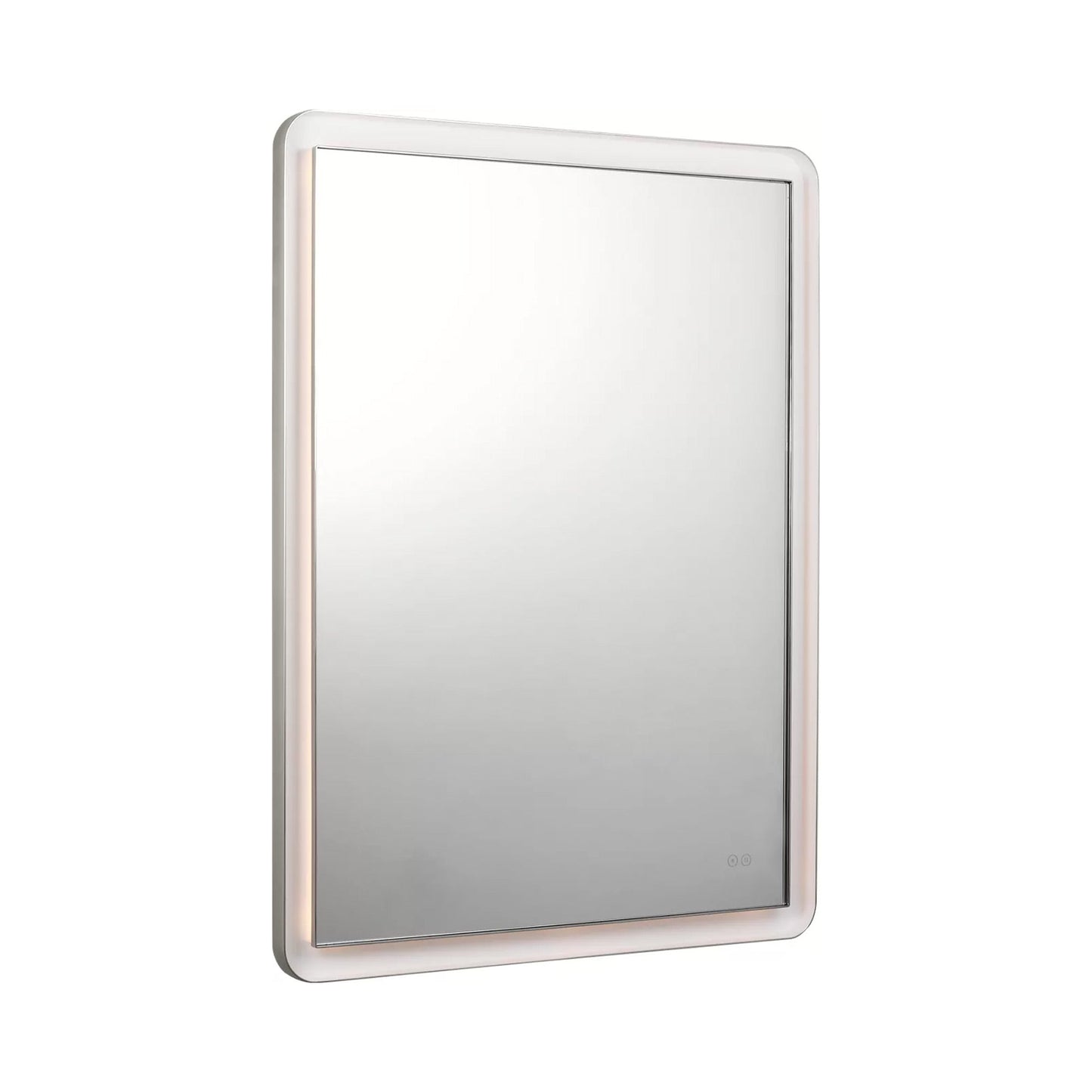 Chopin Rectangular LED Wall Mirror in Polished Nickel (48-Inch).